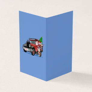 Christmas card with Santa and Snow Maiden-Postman