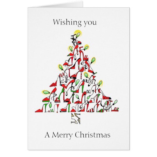 Christmas Card with shoe theme