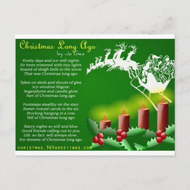 Christmas Card With Short Christmas Poem (Front)