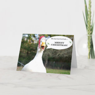 Christmas Card with Singing Duck