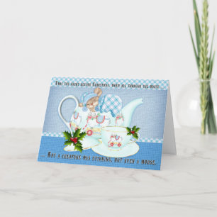 Christmas Card With Sleeping Mouse Night Before