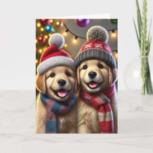 Christmas card with two dogs (Front)
