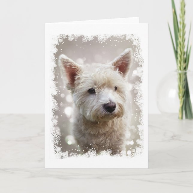 Christmas card with Westie (Front)