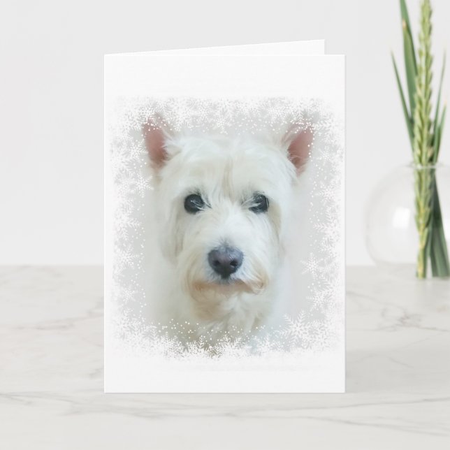 Christmas card with Westie (Front)