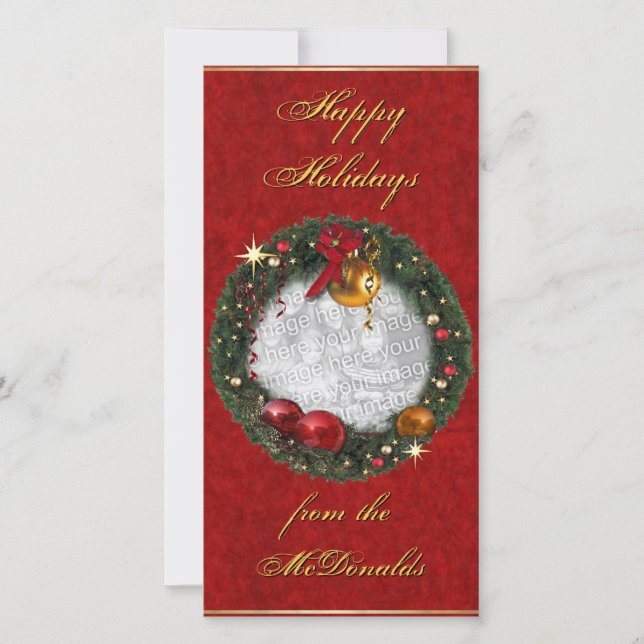 Christmas Card with Your Photo & Message (Front)