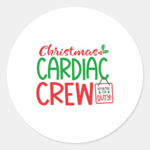 Christmas Cardiac crew, cardiology dept Classic Round Sticker