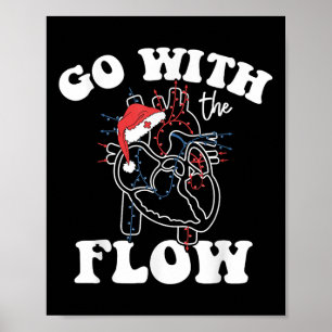 Christmas Cardiac Nurse Heart Anatomy Cvicu Cv Icu Poster