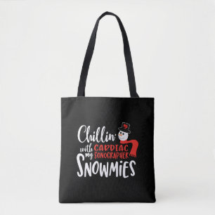 Christmas cardiac sonographer design tote bag