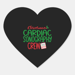 Christmas cardiac sonographer  heart sticker