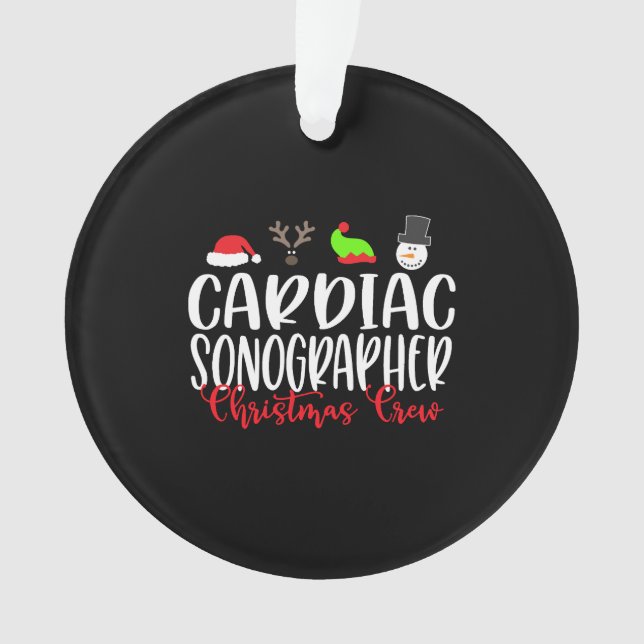 Christmas cardiac sonographer ornament (Front)