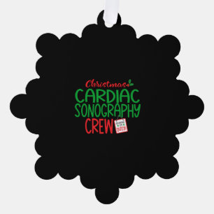 Christmas cardiac sonographer tree decoration card