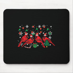 Christmas Cardinal Birds Santa Cute Xmas Men Women Mouse Mat
