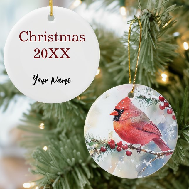 Christmas Cardinal Ceramic Tree Decoration (Creator Uploaded)