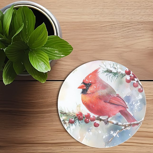 Christmas Cardinal Coaster (Creator Uploaded)