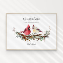 Christmas Cardinal Couple