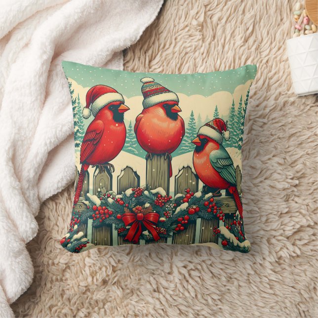 Christmas Cardinal Cushion (Blanket)