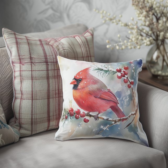 Christmas Cardinal Cushion (Creator Uploaded)
