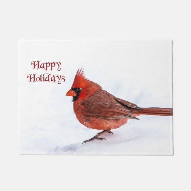 Christmas Cardinal Doormat (Front)