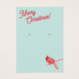 Christmas  Cardinal Earring Jewellery Display