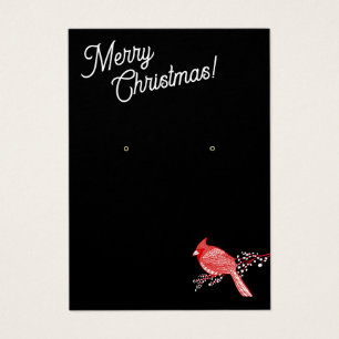 Christmas  Cardinal Earring Jewellery Display