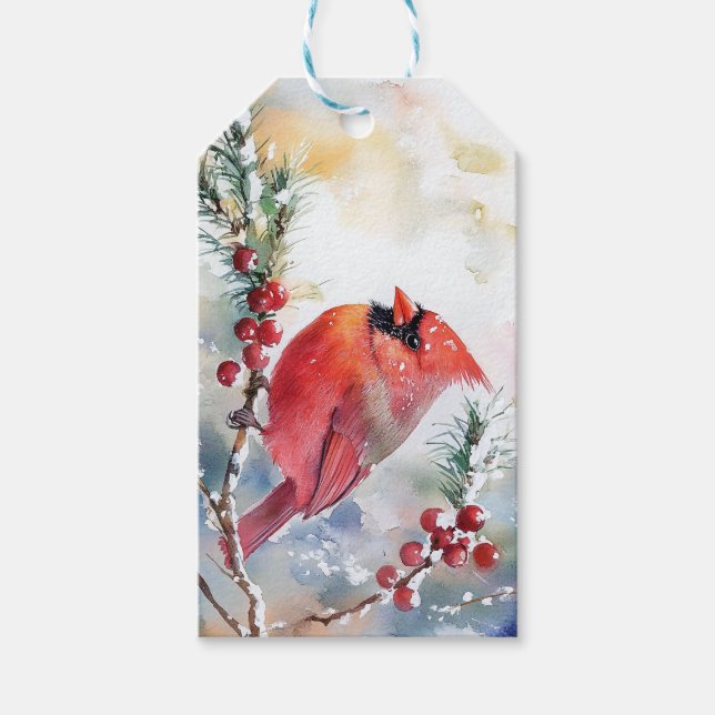 Christmas Cardinal Gift Tags (Front)