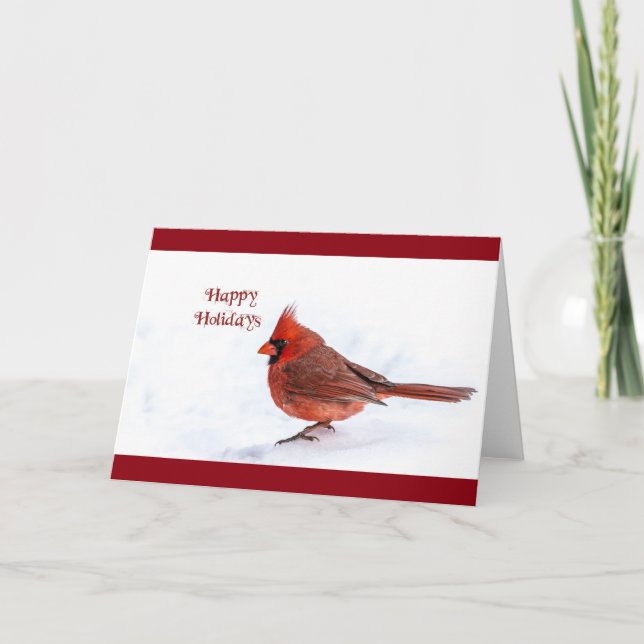 Christmas Cardinal Greeting Card (Front)