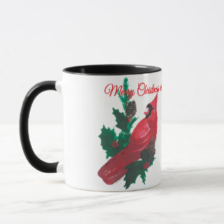 Christmas Cardinal & Holly Mug Cup