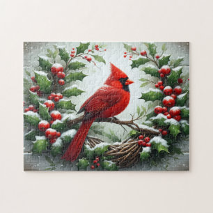 Christmas Cardinal Jigsaw Puzzle