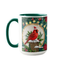 Christmas Cardinal Mug | Red Bird Holiday Coffee
