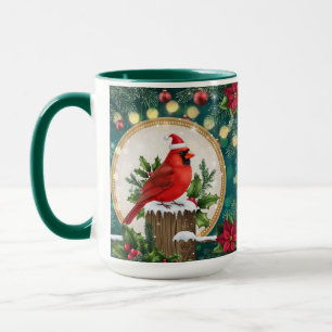 Christmas Cardinal Mug Red Bird Holiday Coffee