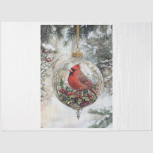 Christmas Cardinal Ornament Tissue Paper