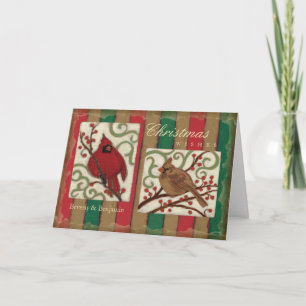 Christmas Cardinal Personalised Holiday Card