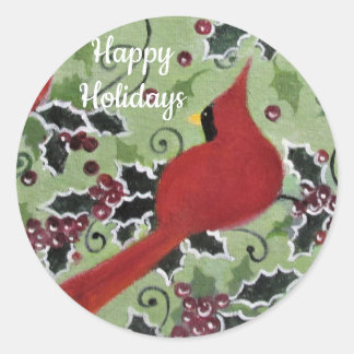 Christmas Cardinal/ sticker