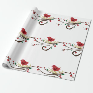 Christmas Cardinal Wrapping Paper