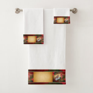 Christmas Cardinals Bath Towel Set