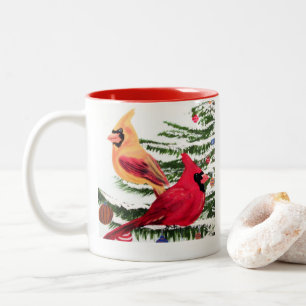 Christmas Cardinals Mug by JML