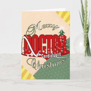 CHRISTMAS CARDIOLOGIST DOCTOR HOLIDAY CARD