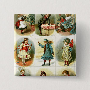 Christmas cards 15 cm square badge