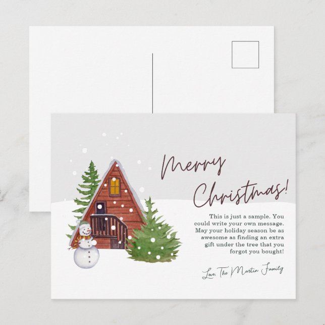Christmas Cards 2023 Merry Christmas Postcard (Front/Back)