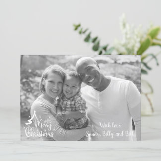 Christmas Cards 2 Photo 2 Sided Black and White