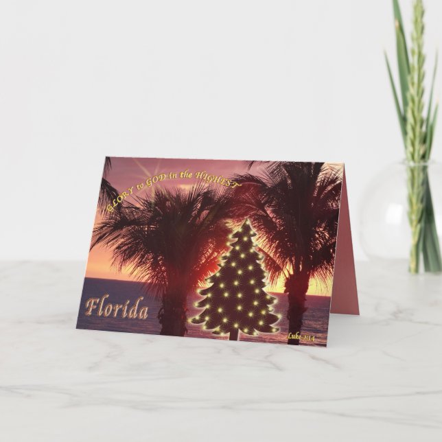Christmas Cards from Florida Sunset at the Beach (Front)