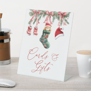 Christmas Cards & Gifts Table Tent Sign