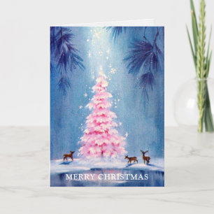Christmas Cards   Pink Tree