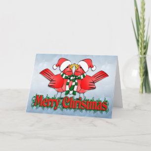 Christmas Cards with cute cardinals