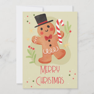 christmas cards with cute gingerbread men