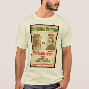 Christmas Carnage Jesus vs Santa shirt