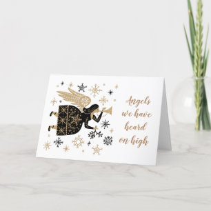 Christmas Carol Angel's we have heard on high Holi Holiday Card