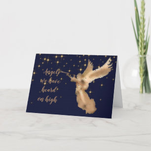 Christmas Carol Angel's we have heard on high Holiday Card