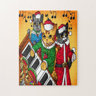 Christmas Carol Cats Jigsaw Puzzle