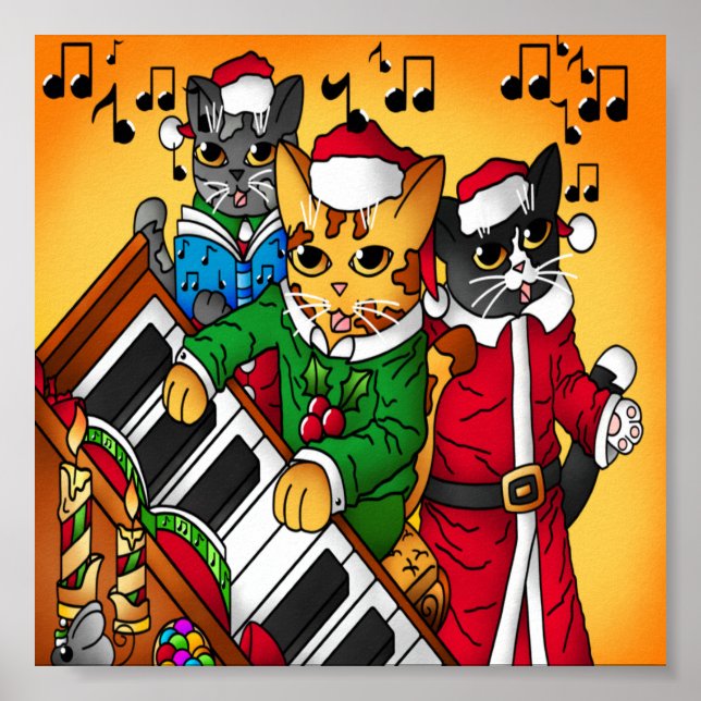 Christmas Carol Cats Poster (Front)